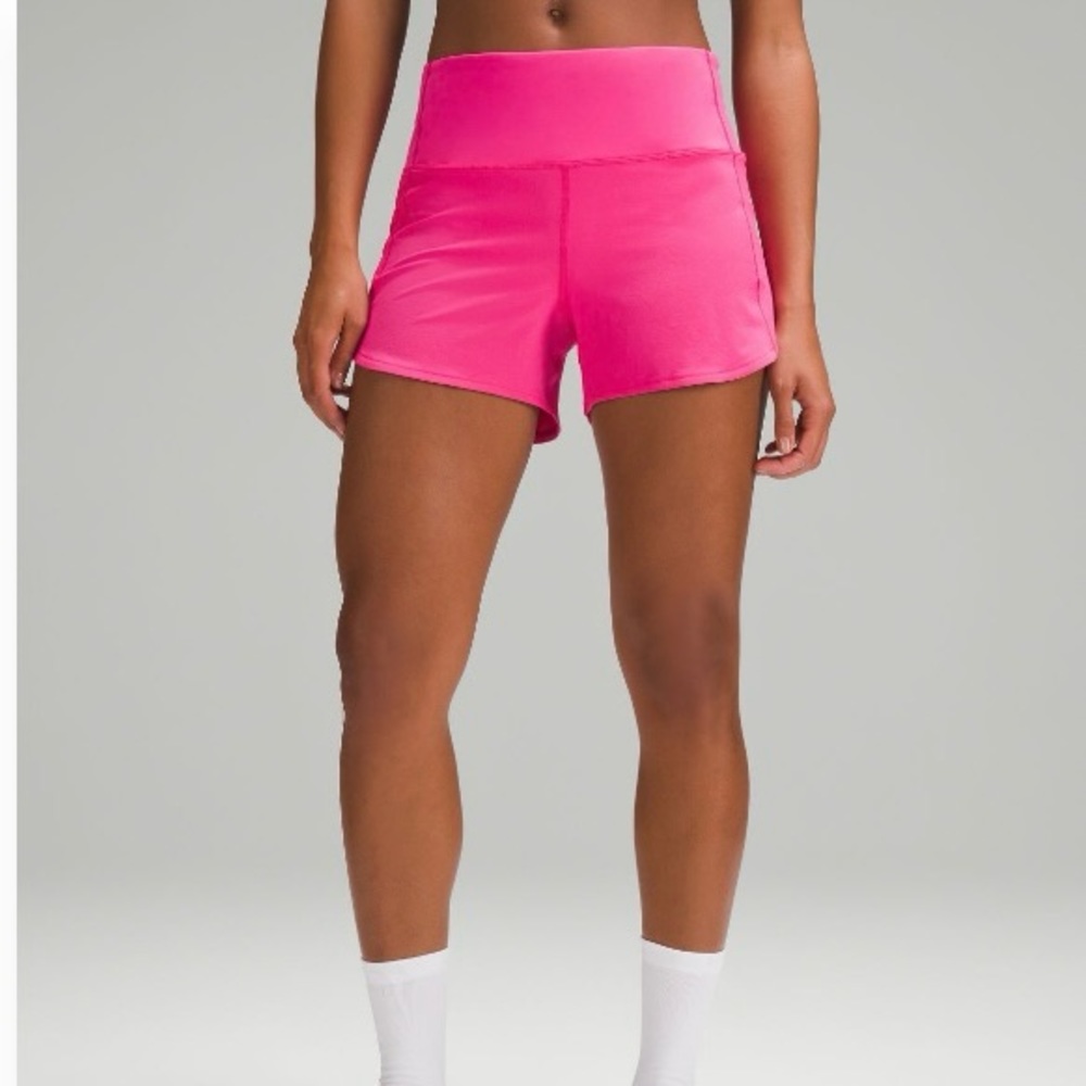 Lululemon Speed Up Sonic Pink High Rise Short 4” long size 4